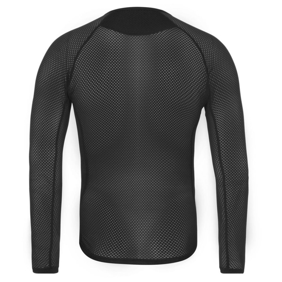 Men dhb Base Layers | Lightweight Mesh Long Sleeve Base Layer Black