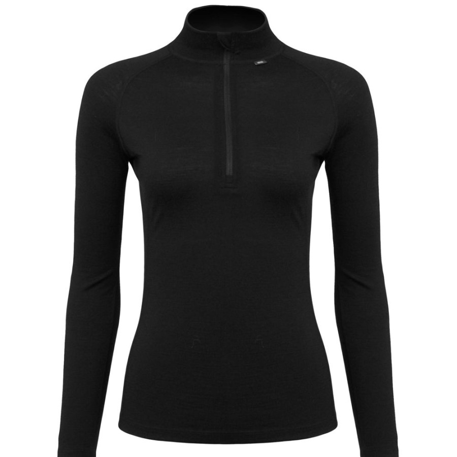 Women dhb Base Layers | Women'S Merino Zip Neck Base Layer M200 Dark Grey