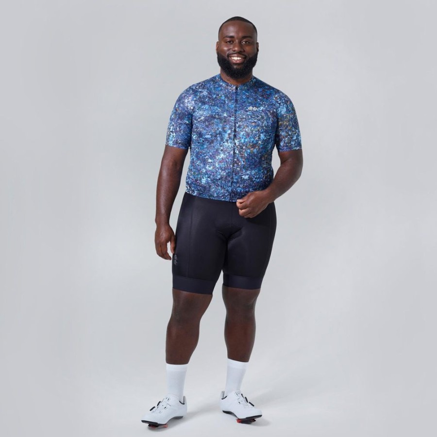 Men dhb Tops | Blok Men'S Short Sleeve Jersey (Aquaba) Aquaba/Navy Blazer