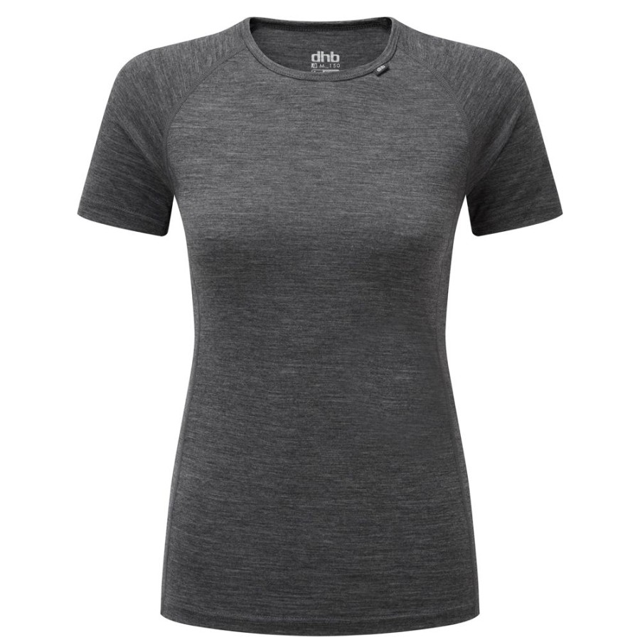 Women dhb Base Layers | Women'S Merino Short Sleeve Base Layer M150 Grey Marl