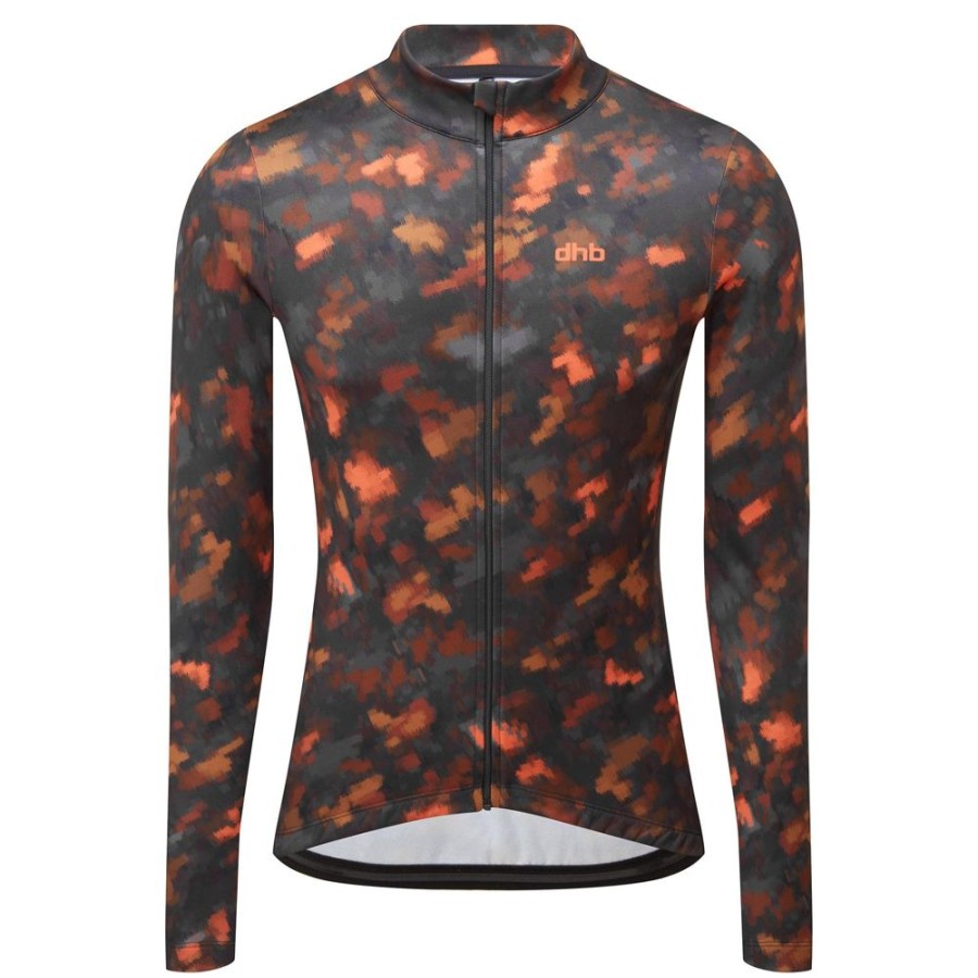 Men dhb Tops | Blok Men'S Long Sleeve Jersey (Allegro) Allegro/Castlerock