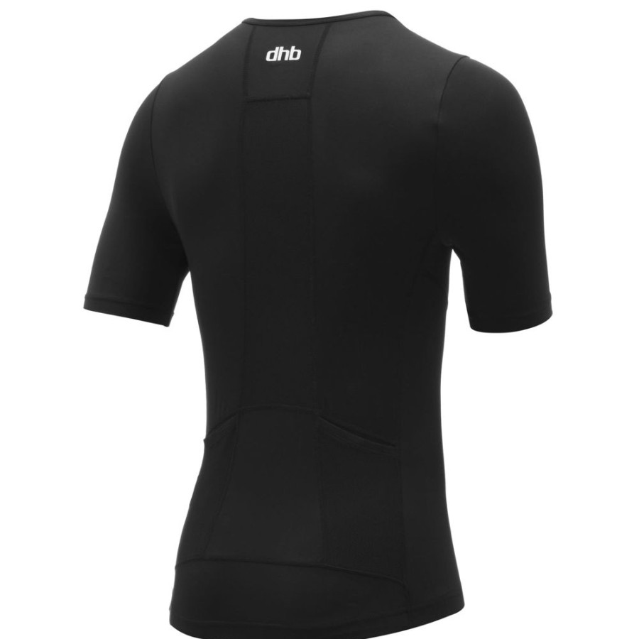 Men dhb Tops | Hydron Tri Short Sleeve Top Black