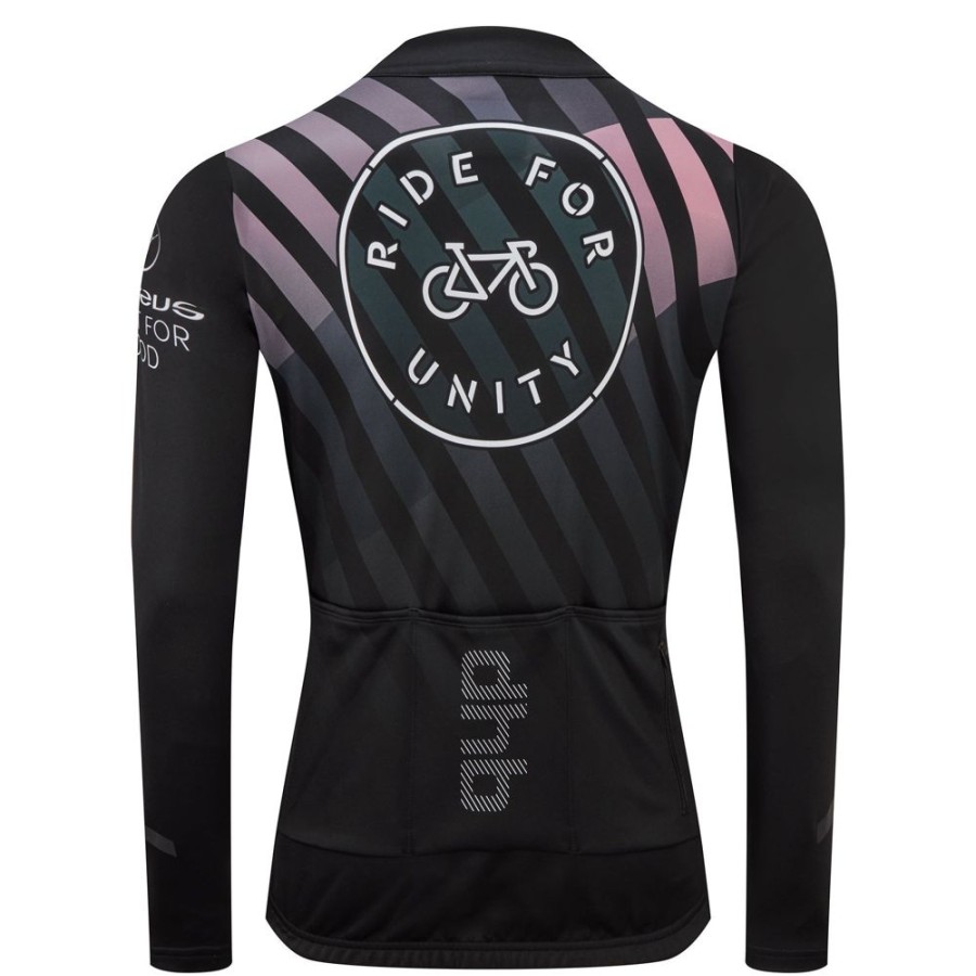 Men dhb Tops | Ride For Unity Long Sleeve Jersey Black