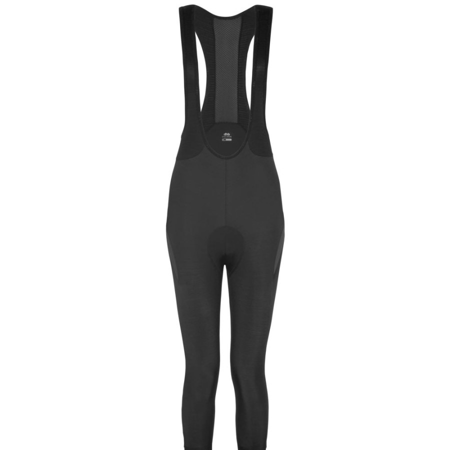 Women dhb Legwear | Aeron Flt Women'S Roubaix 3/4 Bib Tights Black