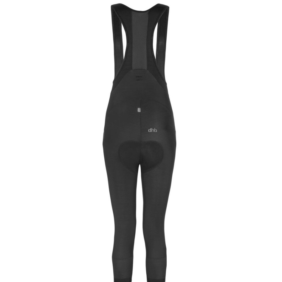 Women dhb Legwear | Aeron Flt Women'S Roubaix 3/4 Bib Tights Black