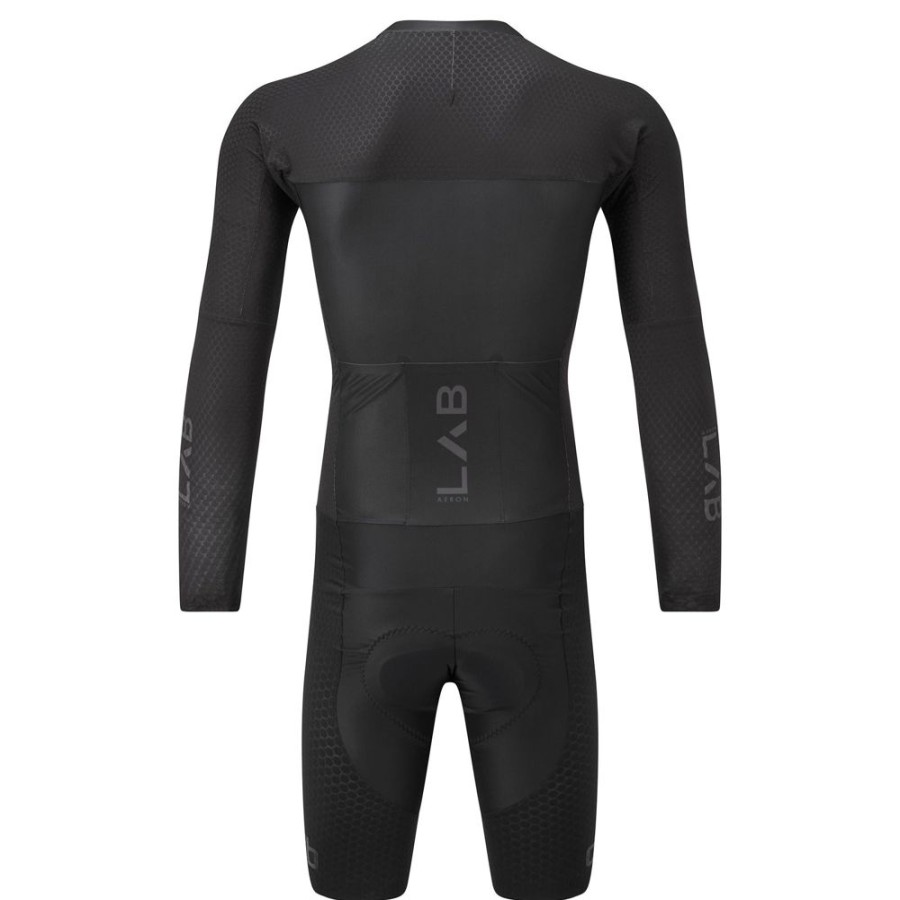 Men dhb Legwear | Aeron Lab Raceline Long Sleeve Speedsuit Black