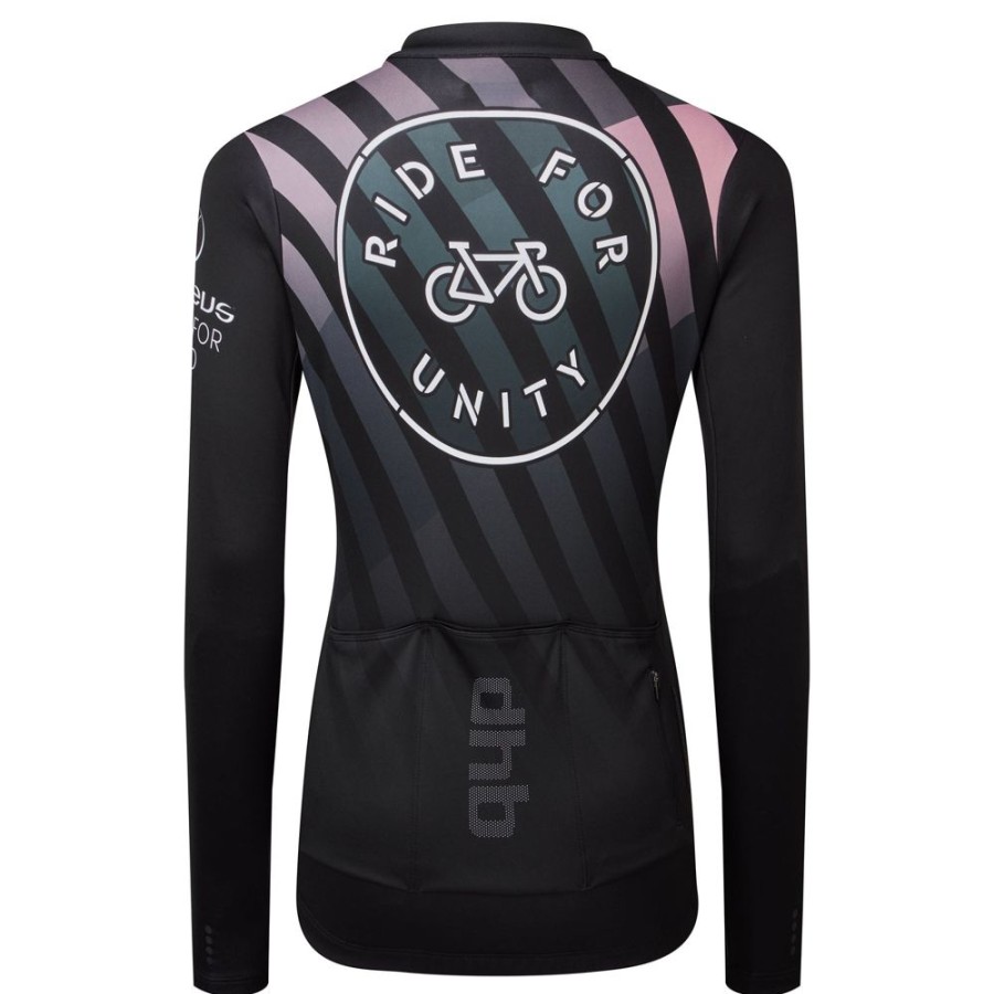 Women dhb Tops | Ride For Unity Women'S Long Sleeve Jersey Black