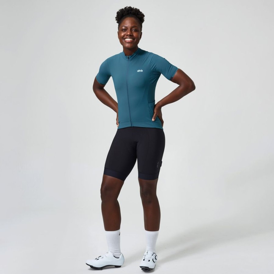 Women dhb Tops | Aeron Women'S Ultra Short Sleeve Jersey 2.0 Atlantic Deep