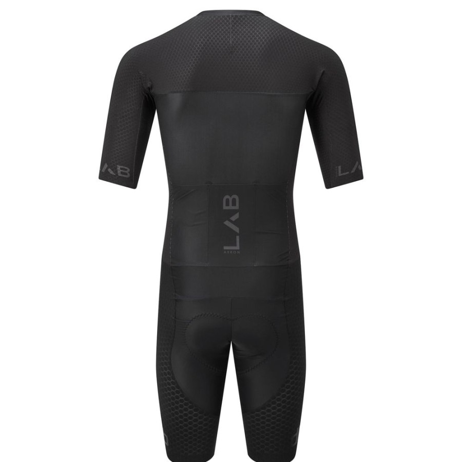 Men dhb Legwear | Aeron Lab Raceline Short Sleeve Speedsuit Black