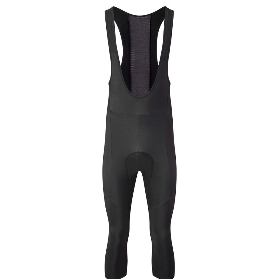 Men dhb Legwear | Blok Men'S Classic Thermal 3/4 Bib Tights Black