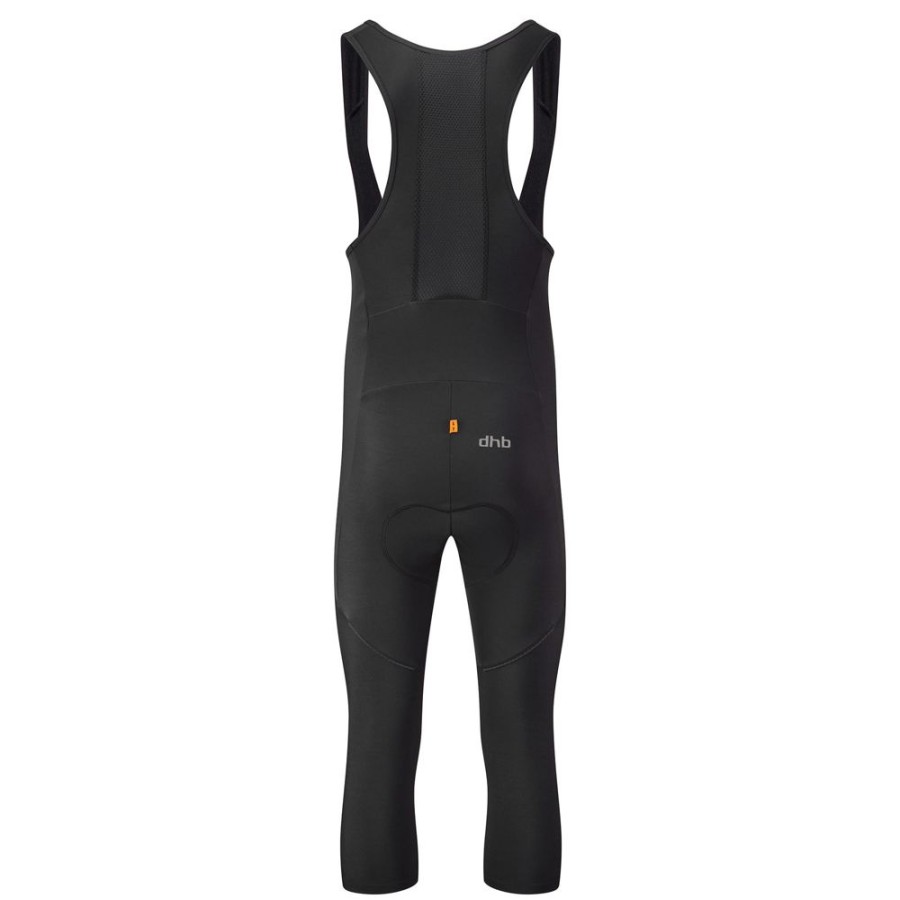 Men dhb Legwear | Blok Men'S Classic Thermal 3/4 Bib Tights Black