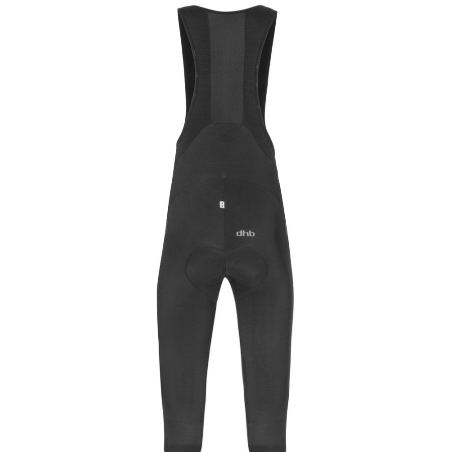 Men dhb Legwear | Aeron Flt Roubaix 3/4 Bib Tights Black