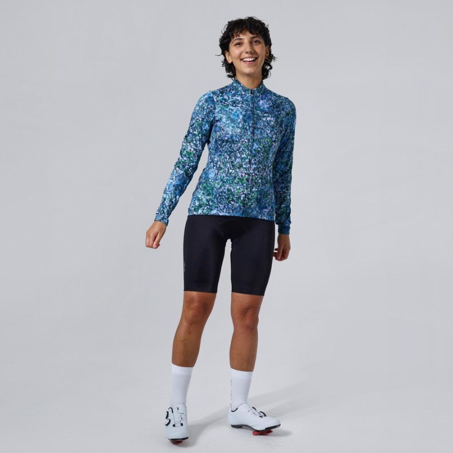 Women dhb Tops | Moda Women'S Long Sleeve Jersey (Aquaba) Aquaba/Atlantic Deep