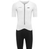 Men dhb Tri Suits | Aeron Short Sleeve Tri Suit 2.0 Black-White